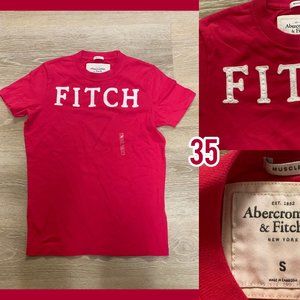 Abercrombie Men's Pink T-shirt Small